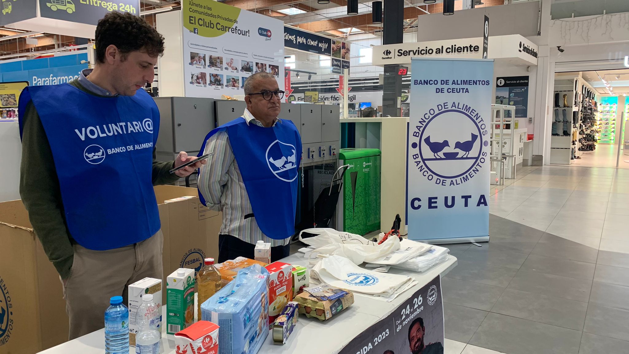 El Banco de Alimentos de Ceuta supera sus pronósticos en la gran recogida 2023