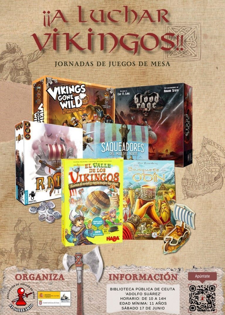 La asociación “El Solitario” organiza una jornada de juegos de mesa sobre vikingos