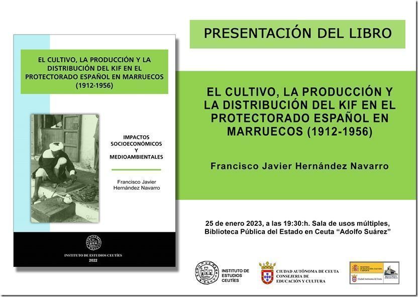 Este miércoles se presenta un libro sobre el cultivo, la producción y la distribución del kif en el Protectorado Español en Marruecos