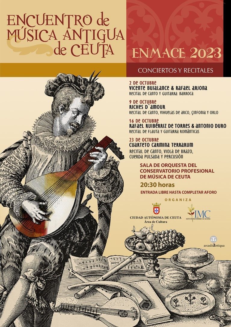 El recital de guitarra barroca y canto se celebrará en el Conservatorio Profesional de Música