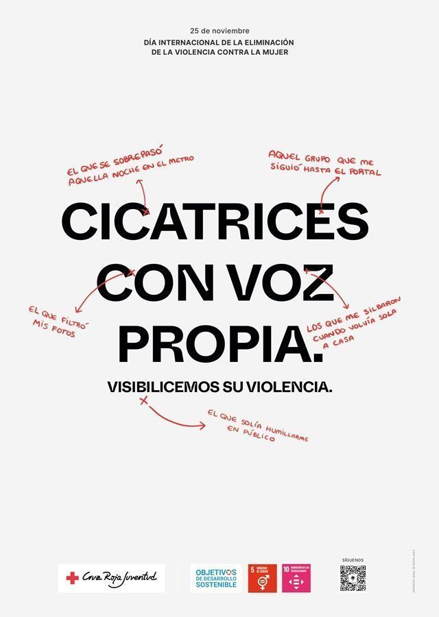 Cruz Roja visibiliza las “cicatrices” que deja la violencia contra las mujeres