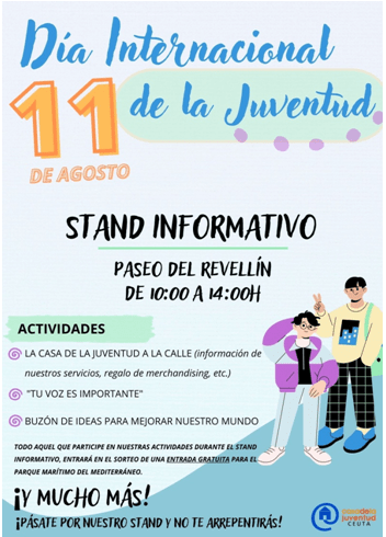 La Ciudad instala mañana un stand informativo por el Día Internacional de la Juventud