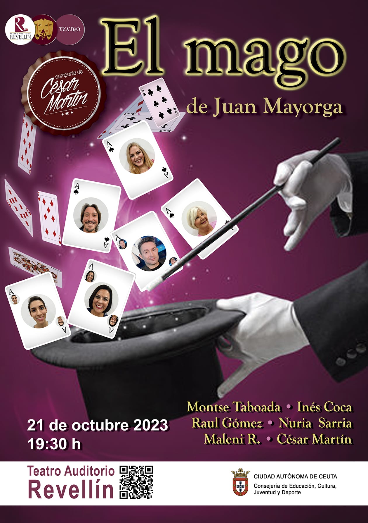 El Mago de Juan Mayorga hechizará el Revellín el 21 de octubre