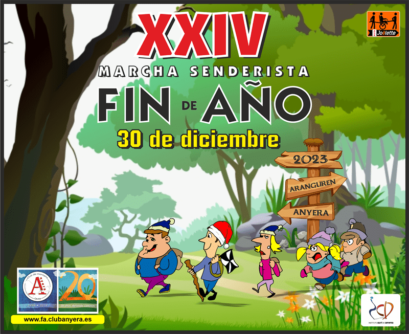 La XXIV Edición de la Marcha Fin de Año por el Club de Montaña Anyera será el sábado 30 de Diciembre