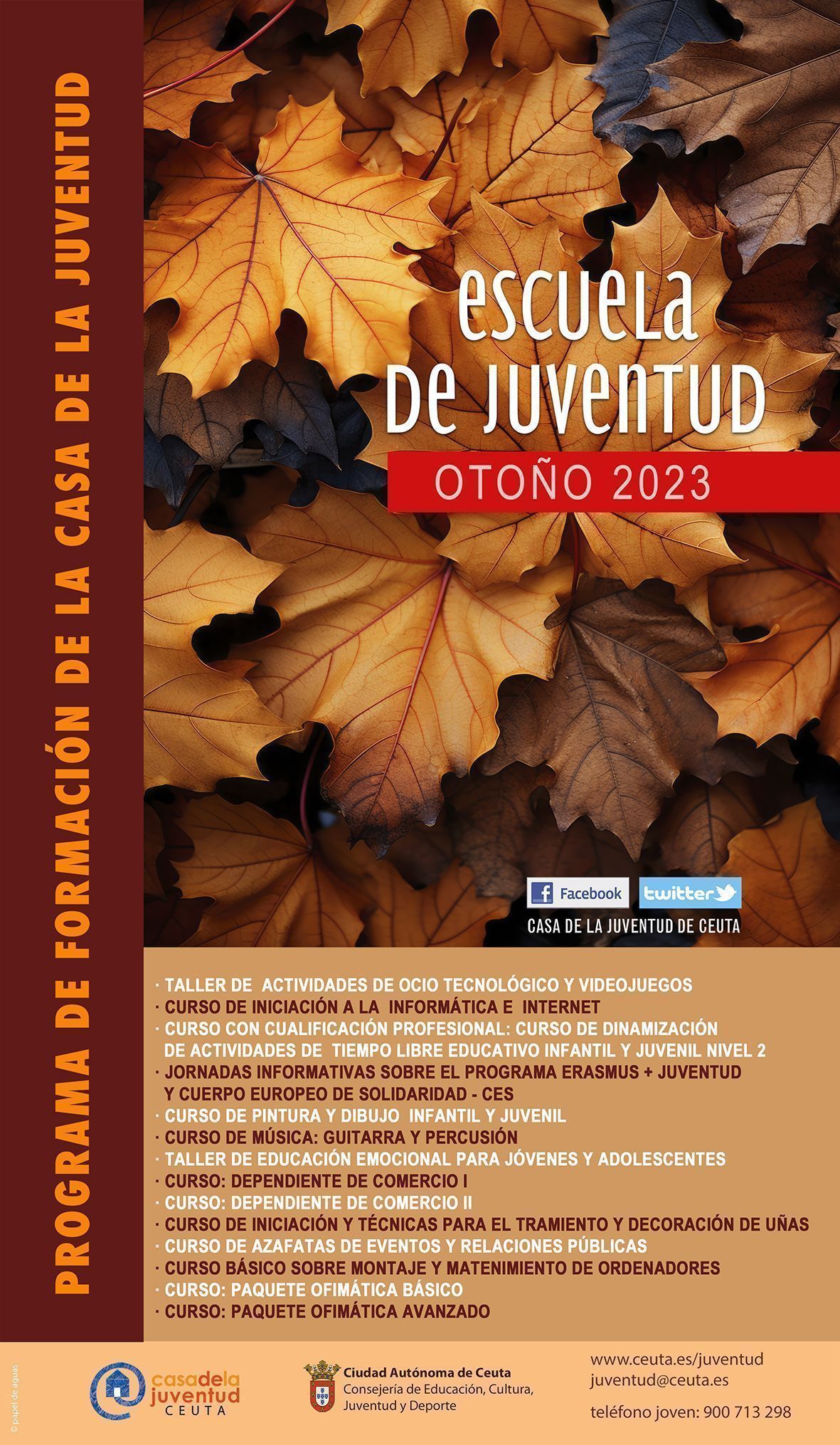 La Escuela de la Juventud presenta sus cursos y talleres para el próximo otoño