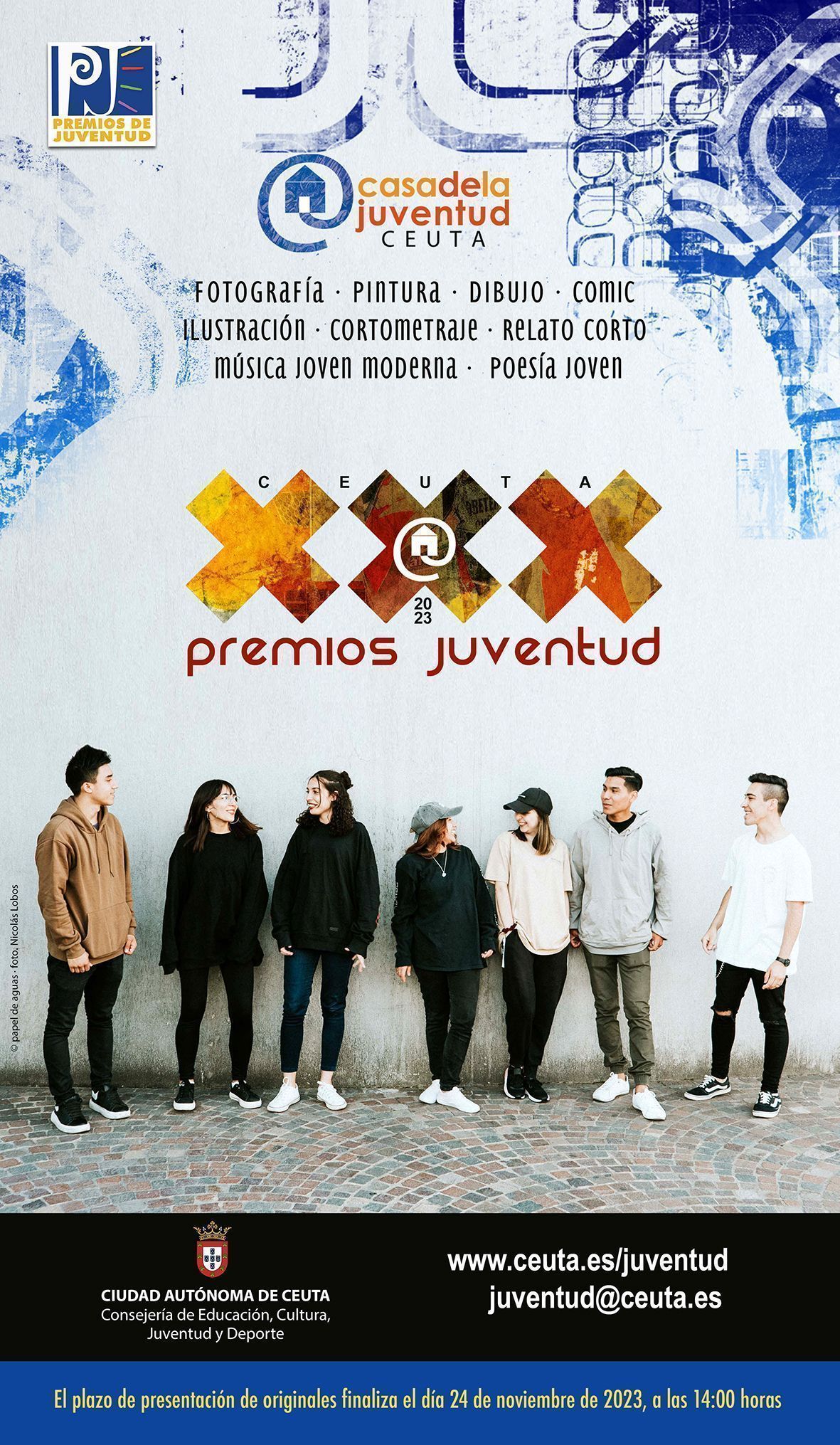 La Ciudad abrirá mañana el plazo de presentación de propuestas para sus XXX Premios Juventud
