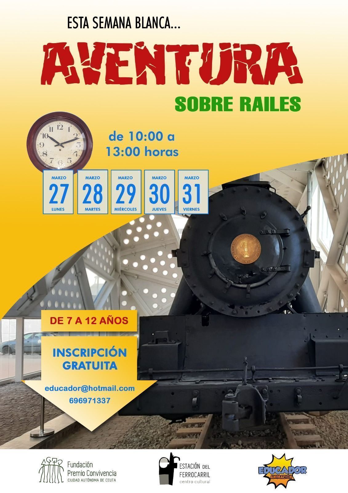 La Fundación Convivencia programa la actividad “Aventura sobre raíles” para la Semana Blanca