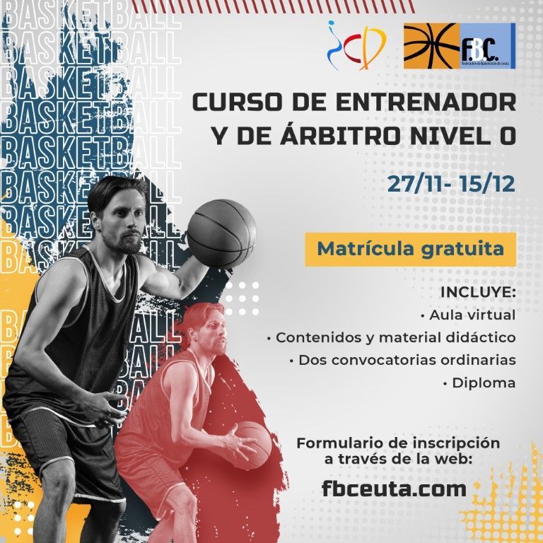 Abiertas las inscripciones para el curso de entrenador y de árbitro de baloncesto