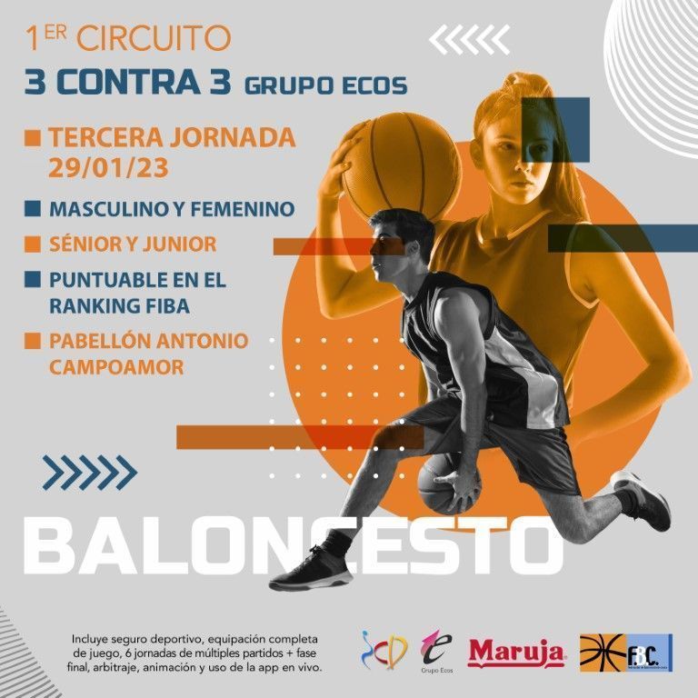 Abiertas las inscripciones para la tercera jornada del 3 contra 3 Grupo Ecos de baloncesto