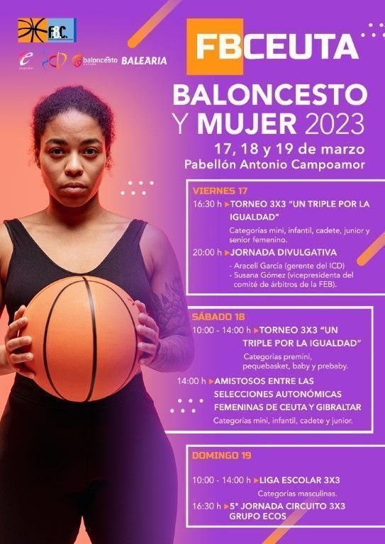 La Federación de Baloncesto de Ceuta celebra este fin de semana las jornadas “Baloncesto y Mujer”