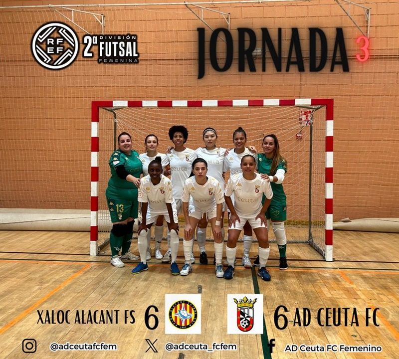 Xaloc Alacant y AD Ceuta empatan a 6 en un partido emocionante