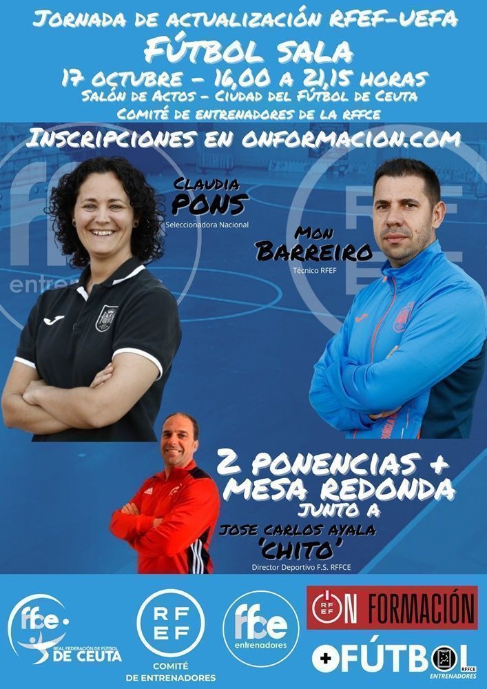La seleccionadora absoluta de fútbol sala participará en Ceuta en una jornada de actualización de entrenadores