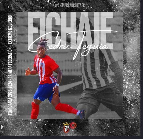 La AD Ceuta incorpora al extremo hispano-camerunés Cedric Teguía del Atlético de Madrid 