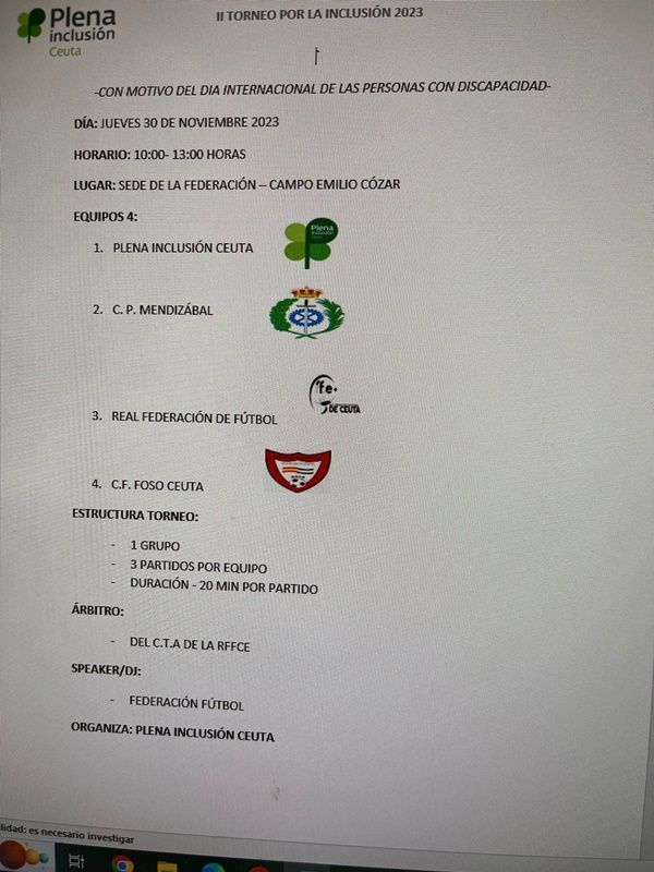 Plena Inclusión organiza mañana un torneo de fútbol