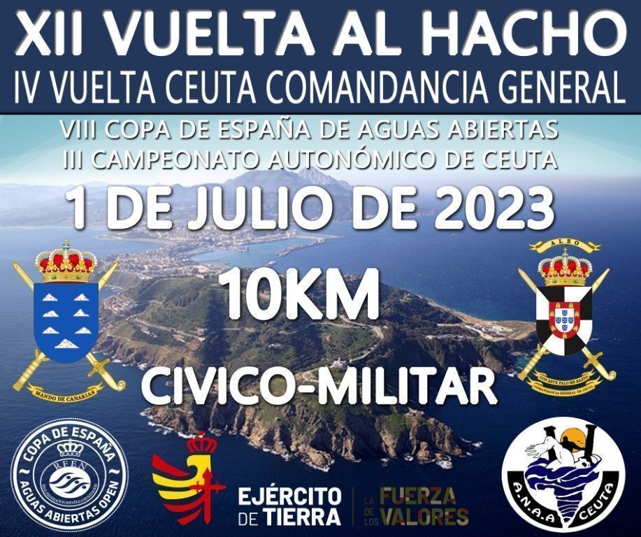 LA Asociación Aguas Abiertas anuncia la XII Vuelta al Hacho – IV Vuelta a Ceuta COMGECEU