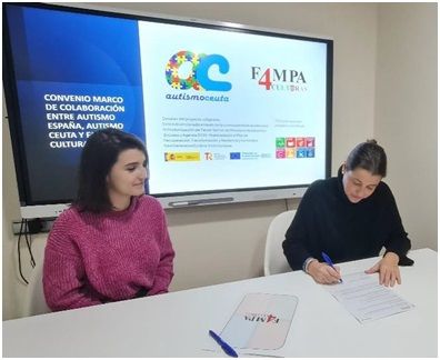 FAMPA 4 Culturas firma un convenio de colaboración con Autismo Ceuta y Autismo España