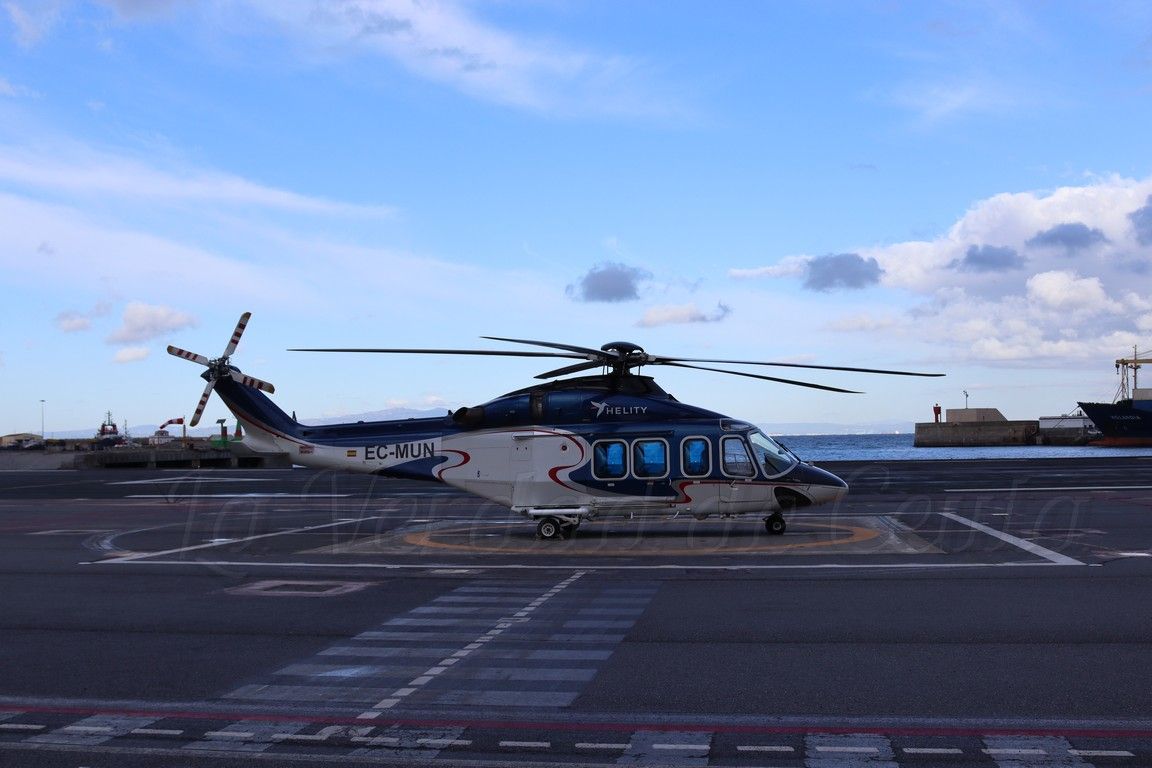 El helipuerto de Ceuta supera por primera vez en su historia los 8.000 pasajeros mensuales