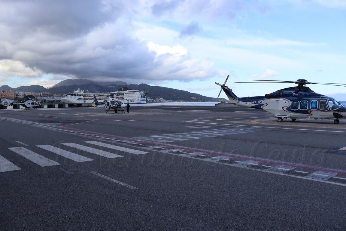 El Helipuerto de Ceuta acometerá diversas mejoras y está preparado para abrir los sábados