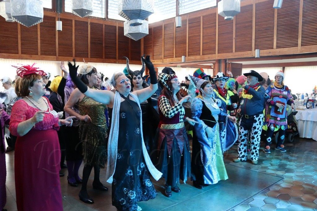 Los mayores celebran su fiesta de Carnaval con música y baile