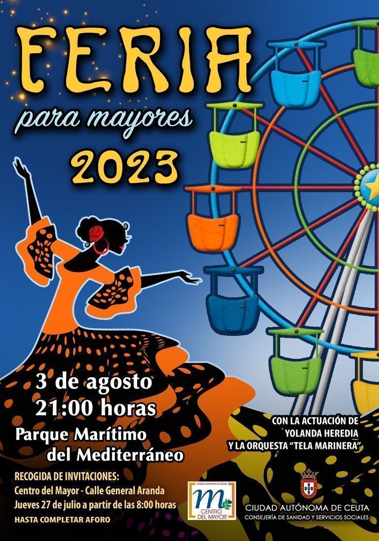 El Centro del Mayor celebrará el 3 de agosto la tradicional cena de mayores con motivo de la Feria
