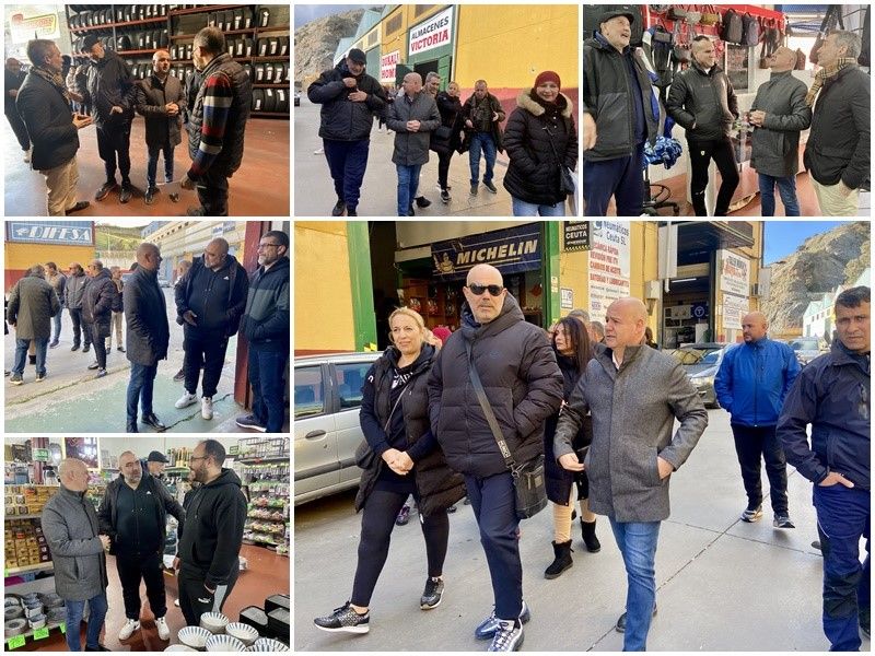 Juan Gutiérrez visita a los comerciantes de las naves del Tarajal