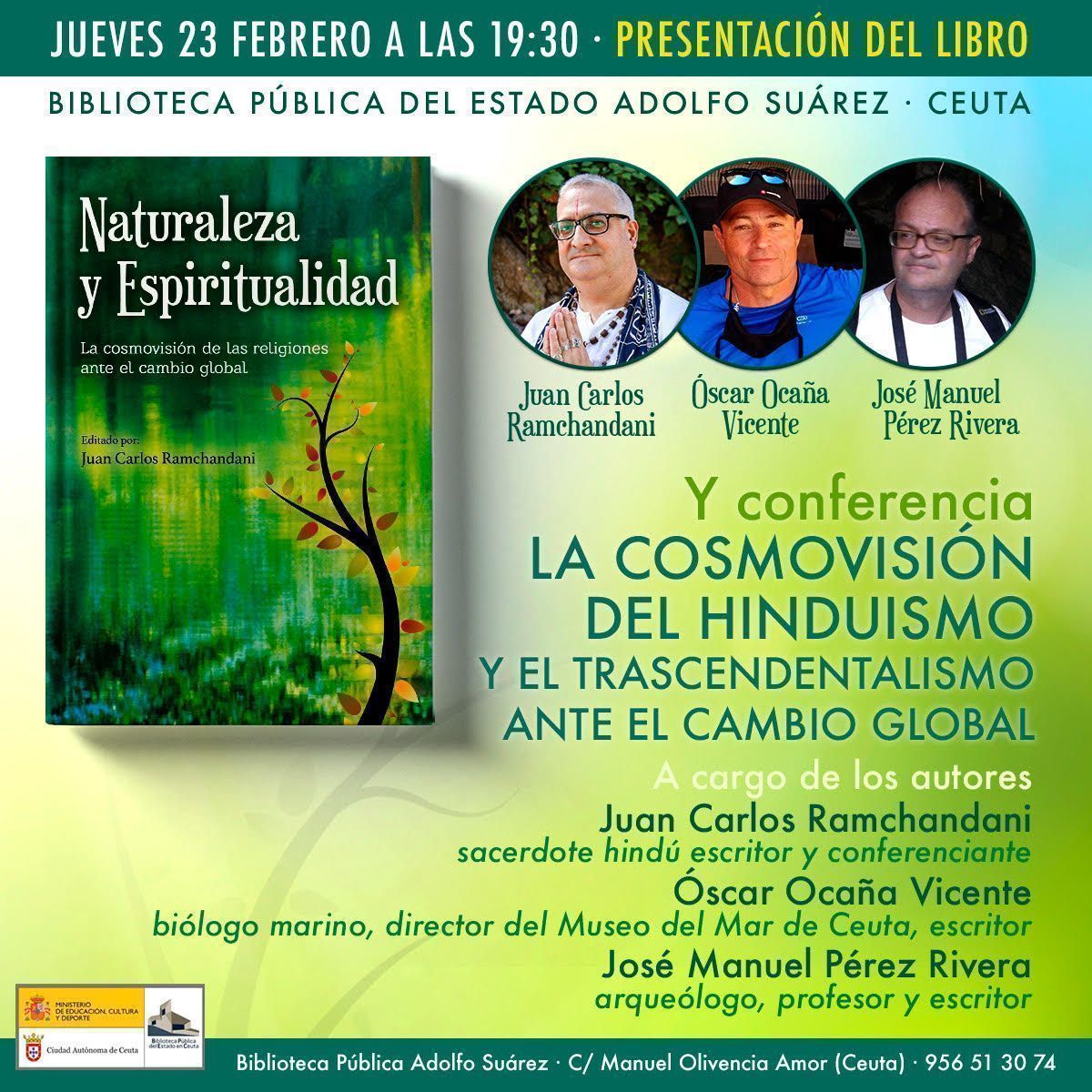Presentación y Conferencia del libro Naturaleza y Espiritualidad en la Biblioteca Pública