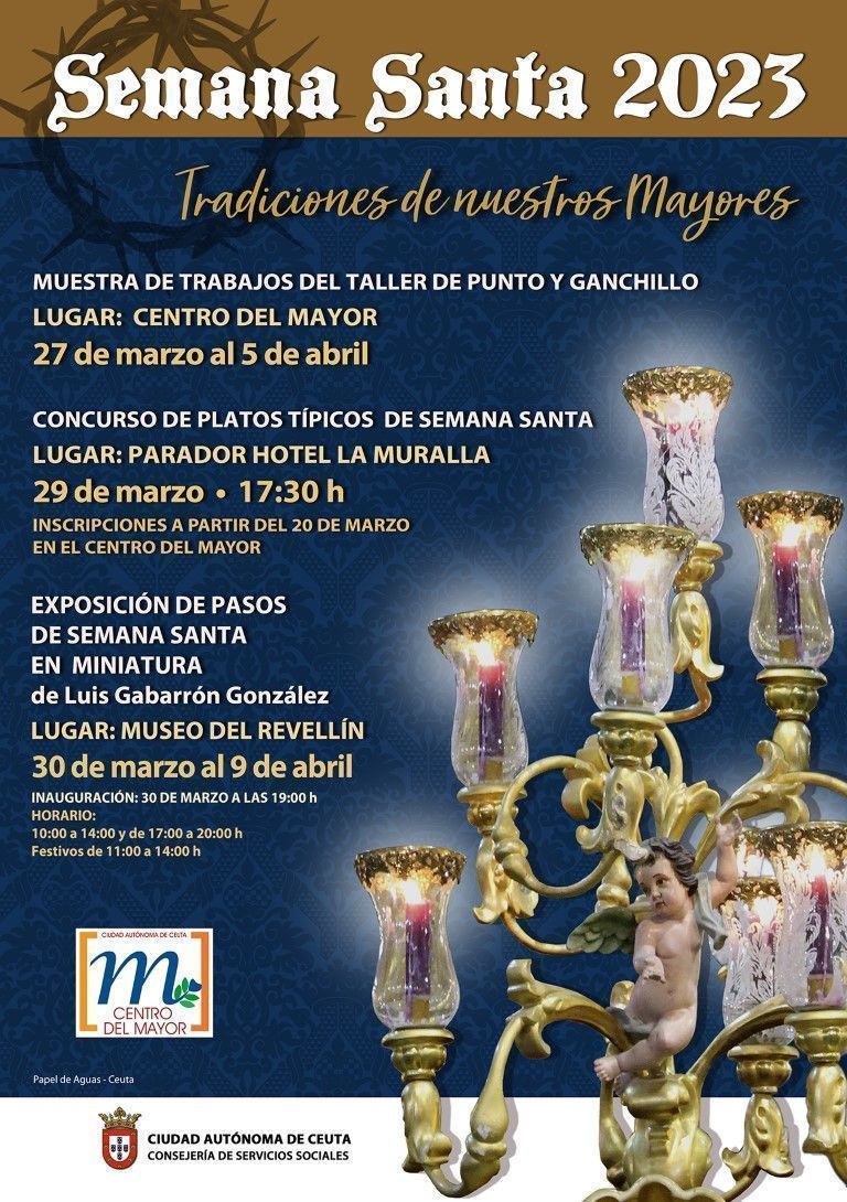 Organizan varias actividades para mayores con motivo de la Semana Santa