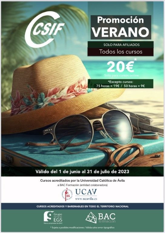 CSIF oferta sus cursos homologados con promoción de verano