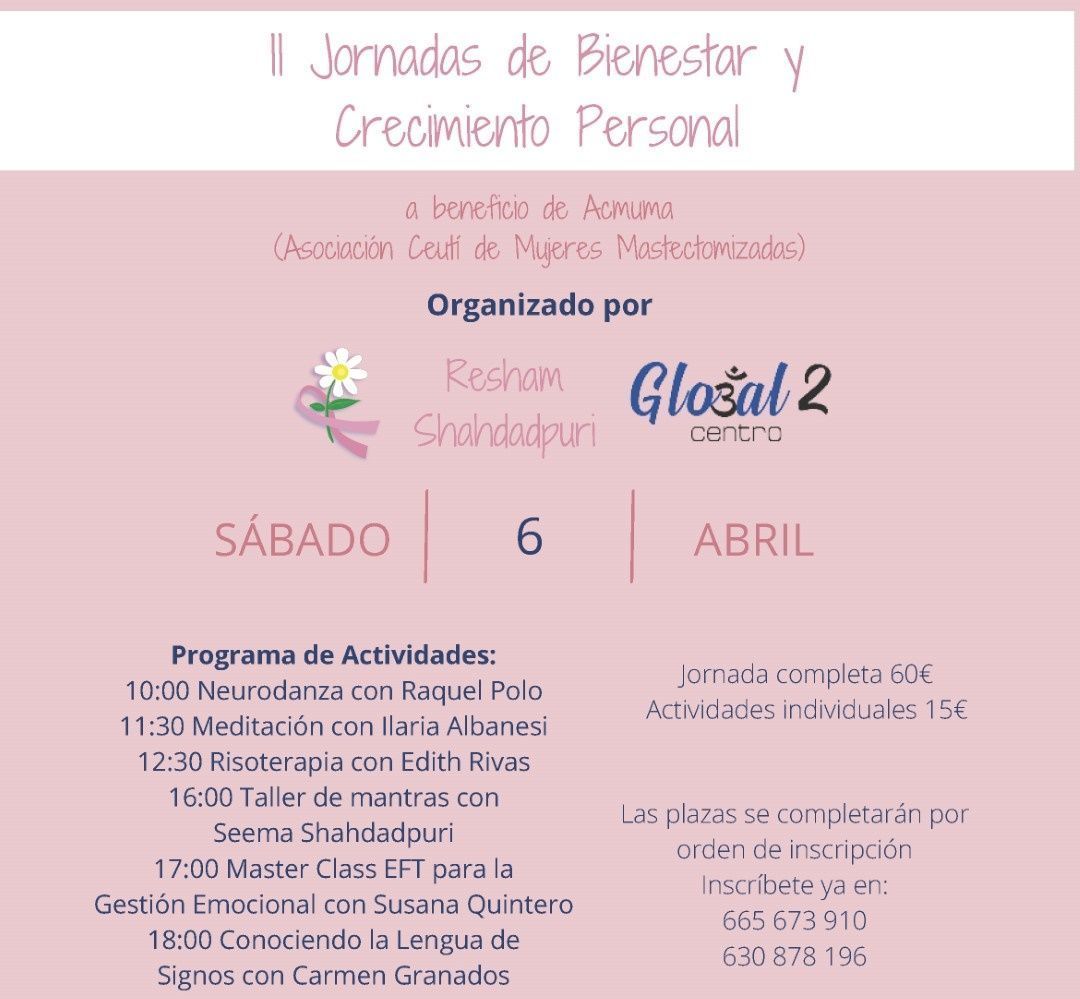 El Centro Global2 organiza una jornada de bienestar y crecimiento personal