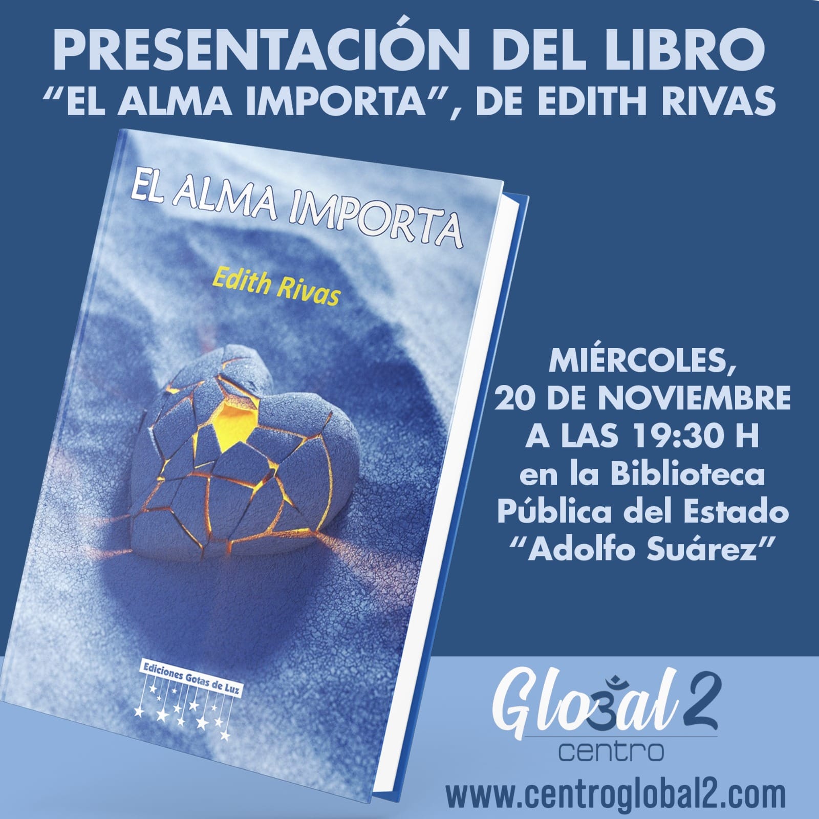 Edith Rivas presentará “El alma importa” el próximo miércoles día 20