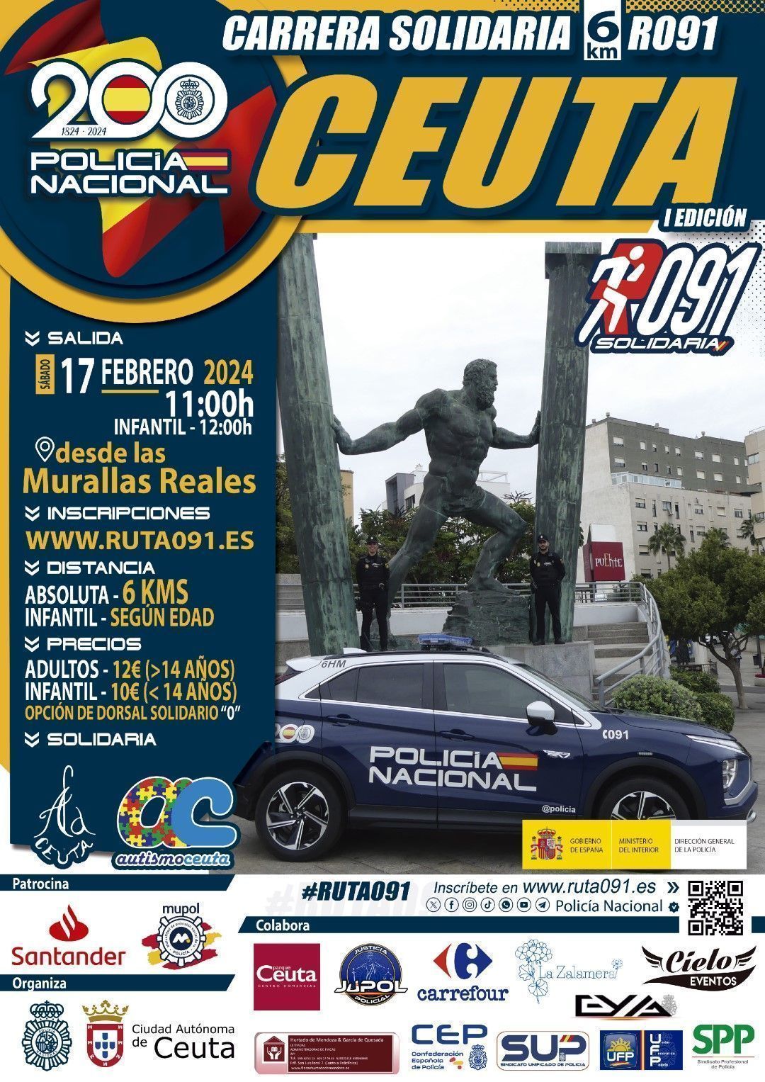 La carrera Ruta 091 se celebrará en Ceuta el próximo 17 de febrero