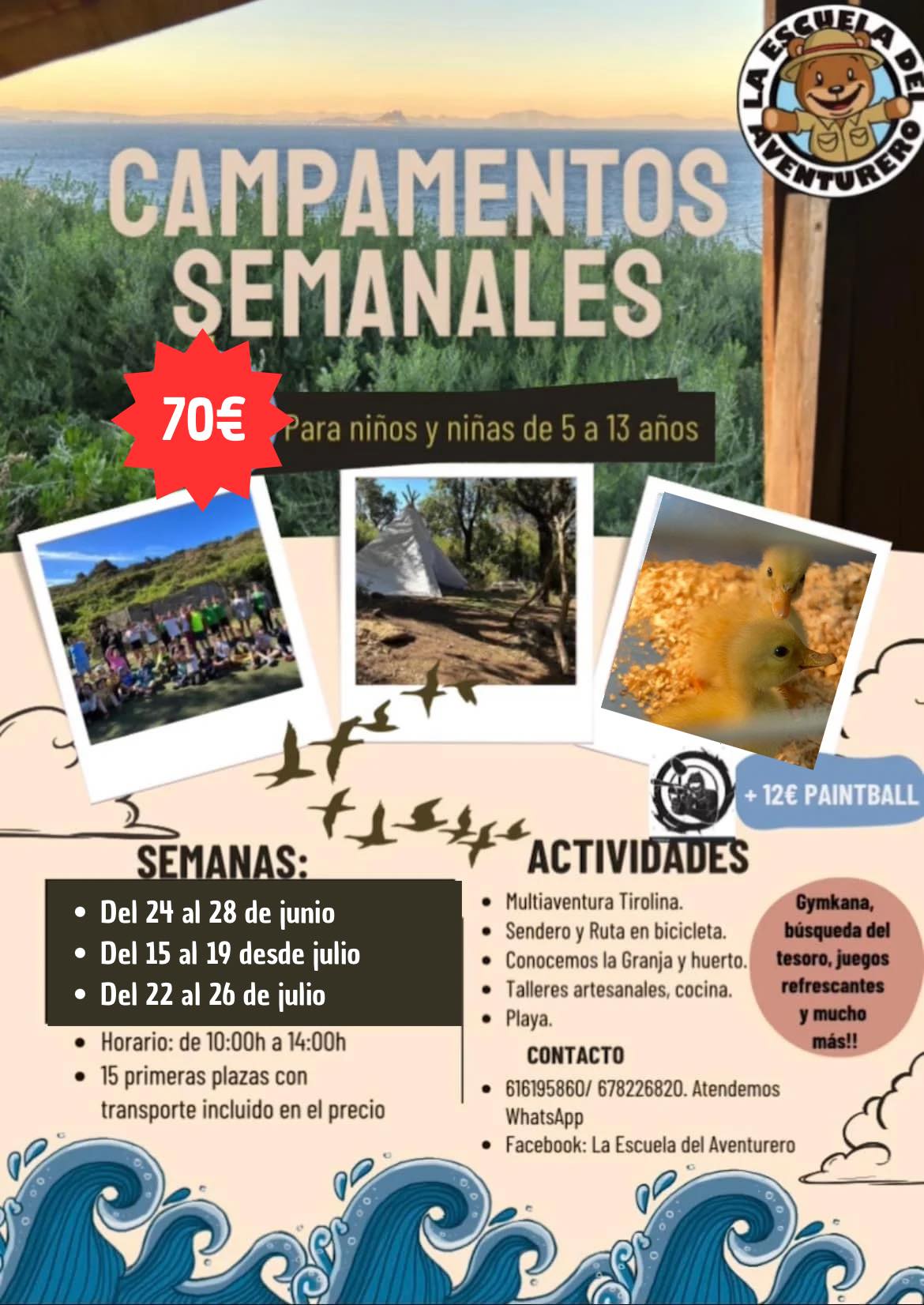 Escuela aventurero campamento semanal