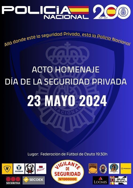 La Policía Nacional celebra el jueves un acto de homenaje por el Día de la Seguridad Privada