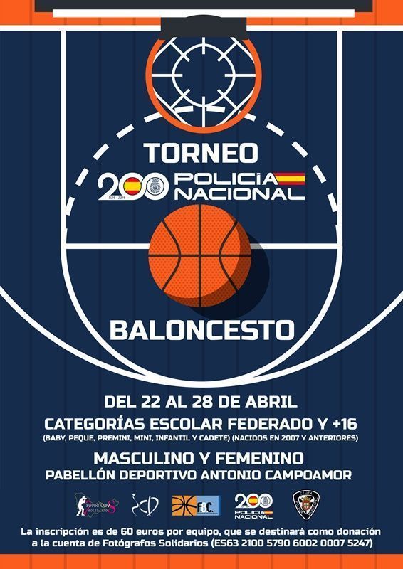El Campoamor acogerá un torneo solidario de baloncesto en homenaje a la Policía Nacional