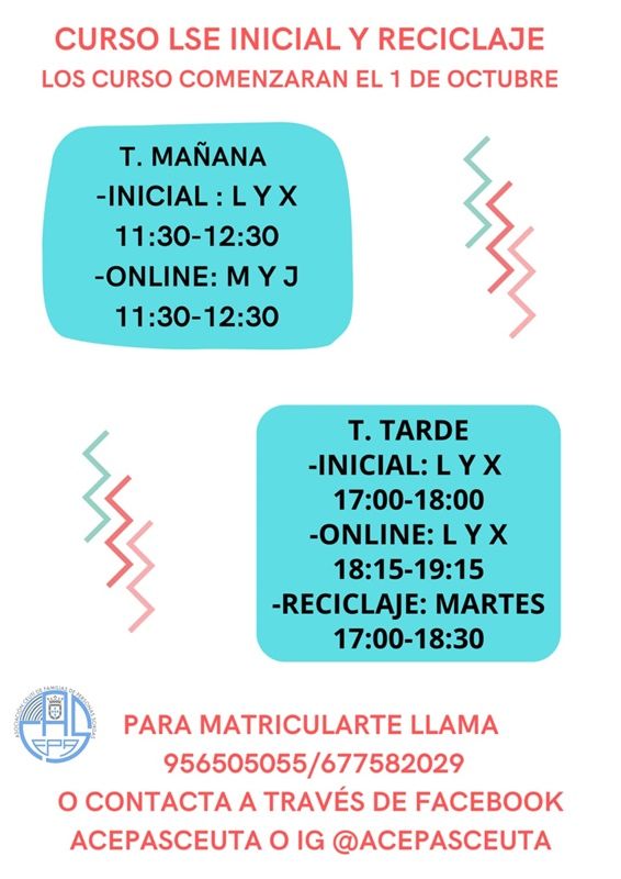 ACEPAS abre el periodo de inscripción para los cursos formativos de lengua de signos