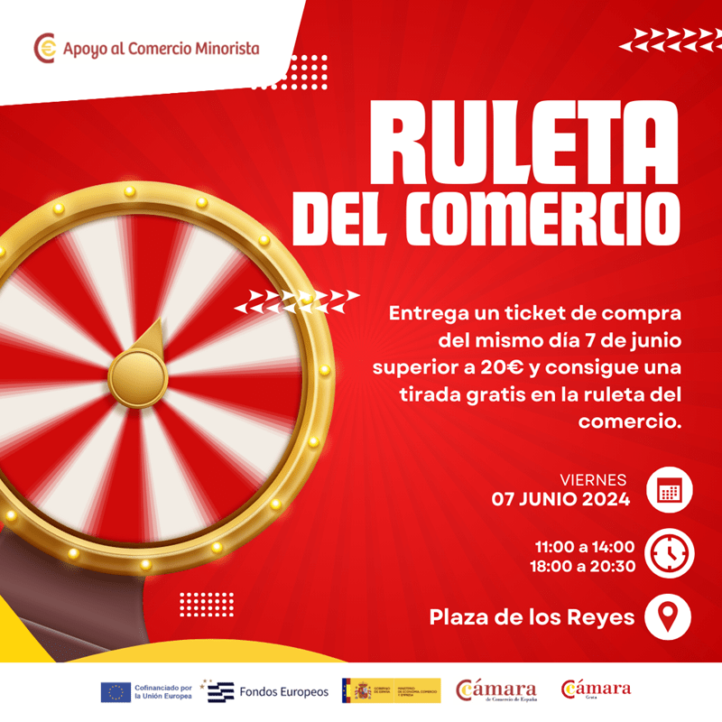 La Cámara de Comercio organiza mañana la "Ruleta del Comercio Express"