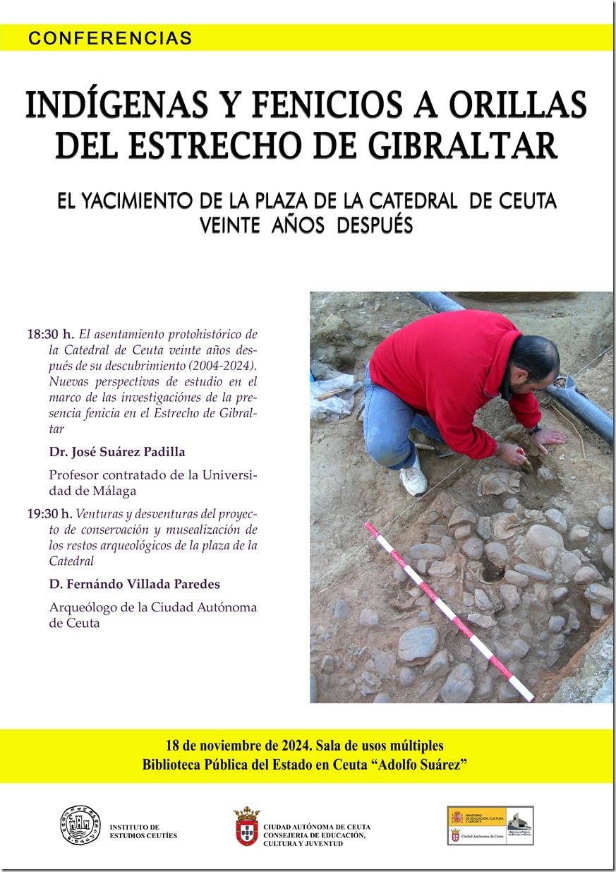 El IEC convoca dos conferencias sobre "Indígenas y Fenicios a orillas del Estrecho de Gibraltar"