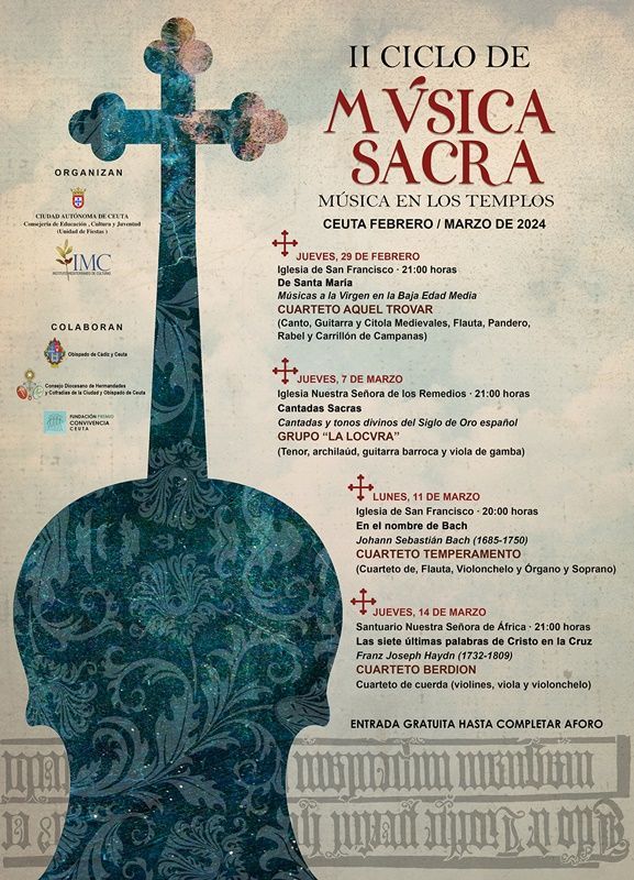 El próximo jueves se celebra el “II Ciclo de Música Sacra”