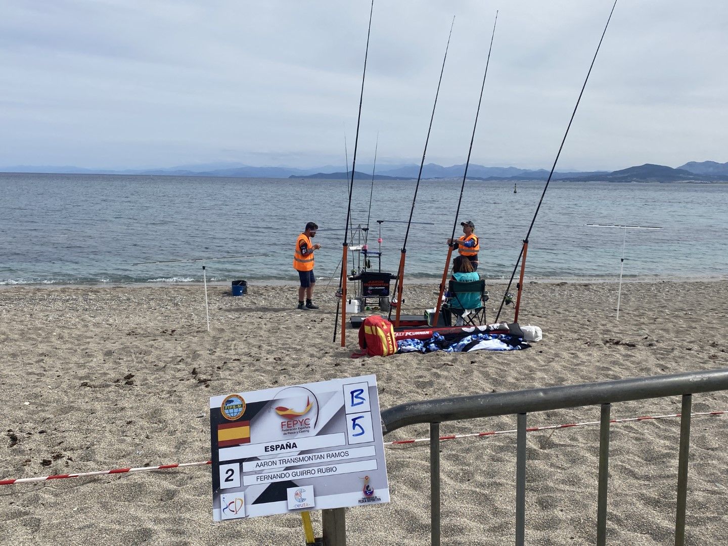 Portugal, en naciones, y España, en individual, líderes del Campeonato del Mundo de pesca que se celebra en Ceuta