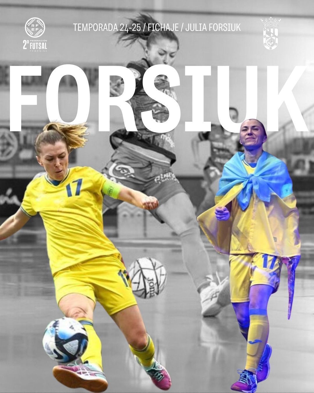 La veterana jugadora ucraniana Julia Forsiuk, segundo refuerzo de la AD Ceuta