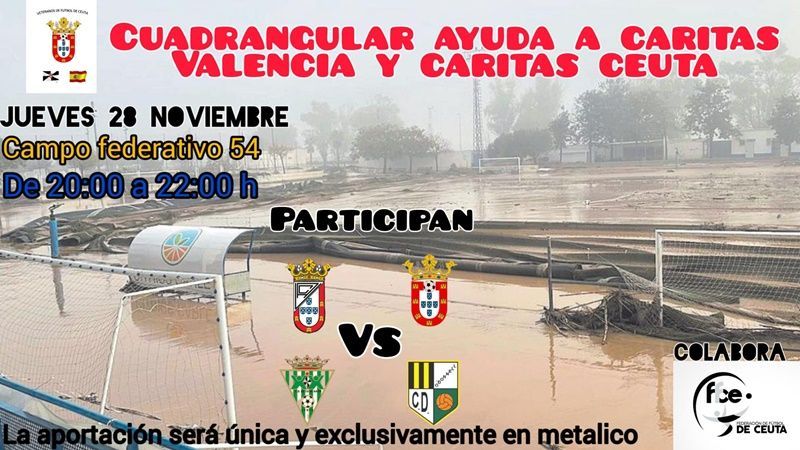 Veteranos de Ceuta organizan torneo benéfico para ayudar a damnificados por la DANA en Valencia