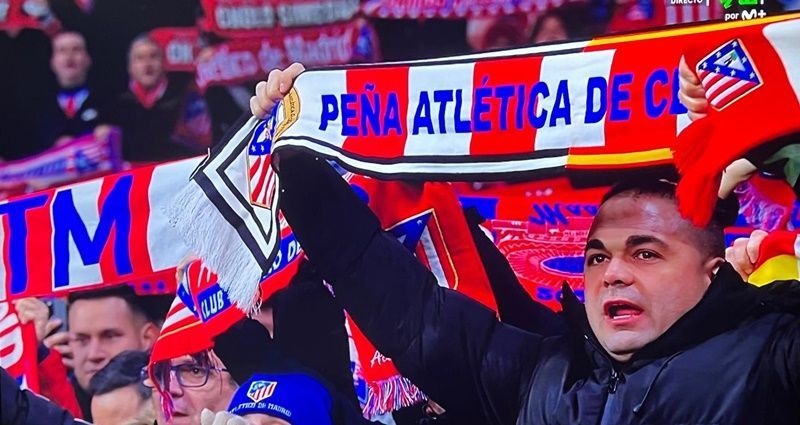 La Peña Atlética de Ceuta presente en el Metropolitano para apoyar al Atlético de Madrid