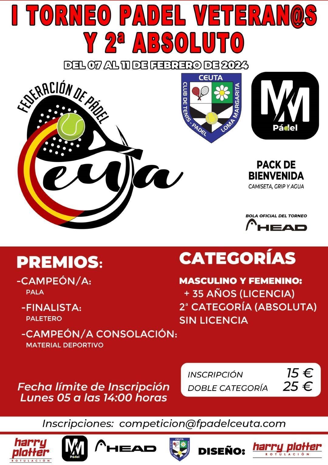 La Federación de Pádel organiza el I Torneo de Veteran@s y 2ª Absoluto