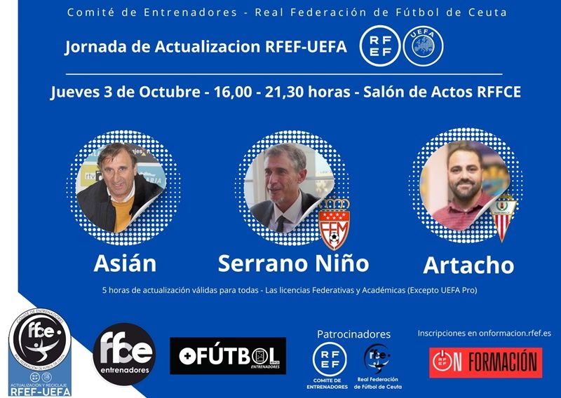 El Comité de Entrenadores organiza una nueva Jornada de Actualización de Licencias con Asián, Serrano Niño y Artacho como ponentes