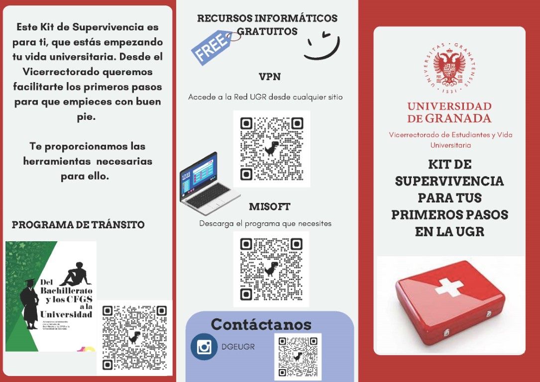 Kit de supervivencia de la Universidad de Granada para los nuevos alumnos