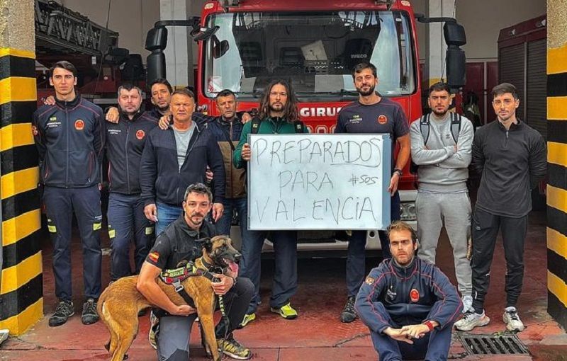 El equipo de bomberos voluntarios de Ceta ya se encuentra trabajando en la zona afectada por la DANA