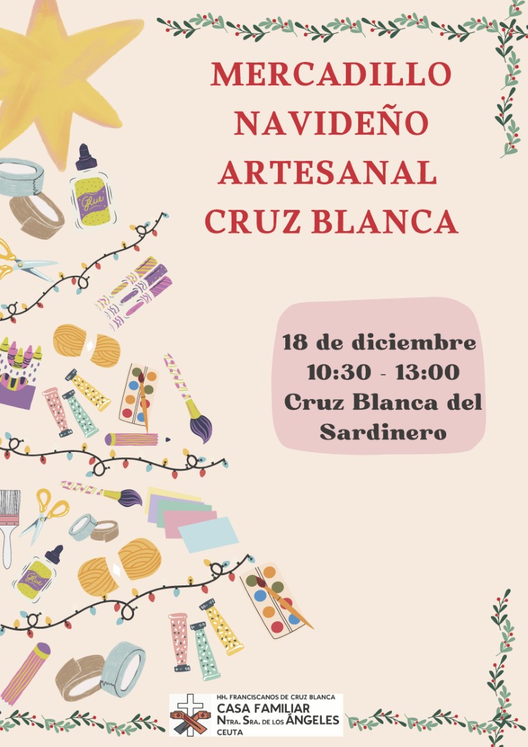 La Cruz Blanca instala en el Sardinero el mercadillo navideño artesanal