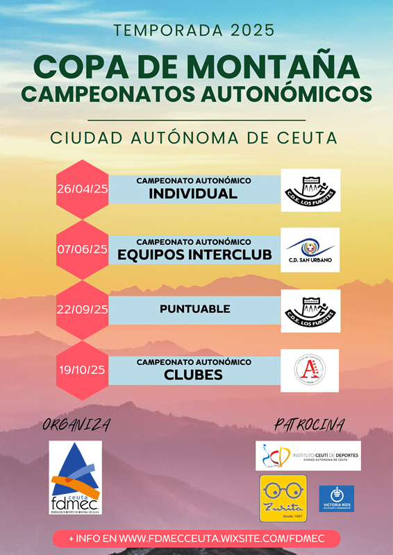 Publicadas las puntuaciones de la segunda prueba de la COPA FDMEC 2025 de Carreras por Montaña