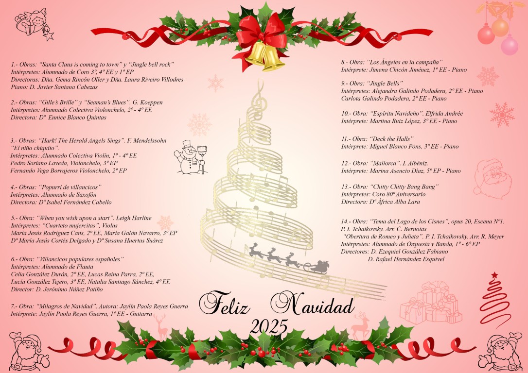 El Conservatorio de Música celebrará el próximo día 10 su concierto de Navidad