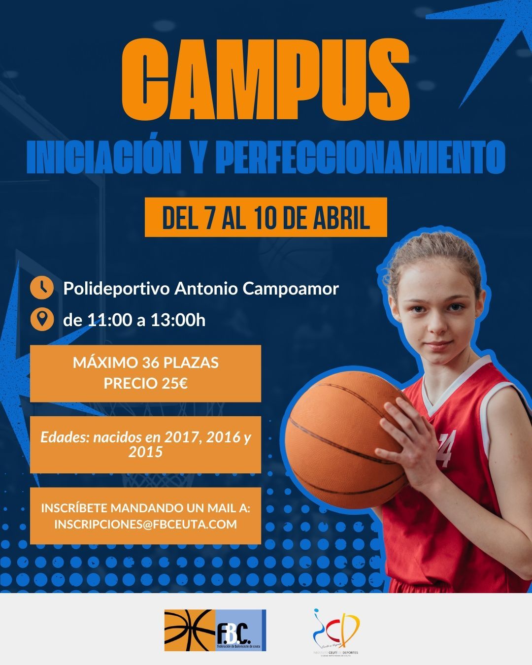 Se abren las inscripciones para el campus de baloncesto de la semana blanca en el pabellón Antonio Campoamor